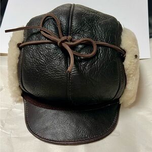 Mr Bick sheepskin Aviator hat L